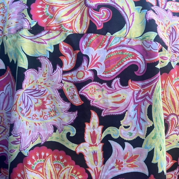 Ralph Lauren NWOT 3/4 sleeve button up beautiful bright floral print size 2XL - Picture 6 of 12